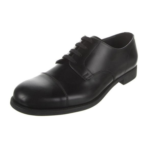 BRAND NEW PRADA Men\'s Leather Derby Business Shoes - Size 6.5 (DNC108)